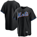 Ndoa NY.Mets Blank Player Black Replica Home Game Stitched Jerseys