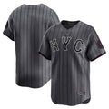 Ndoa NY.Mets Blank Player Gray City Connect Limited Stitched Jerseys