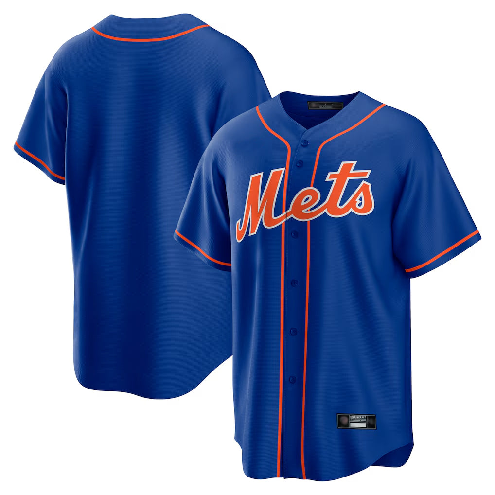 Ndoa NY.Mets Blank Player Royal Home Game Stitched Jerseys