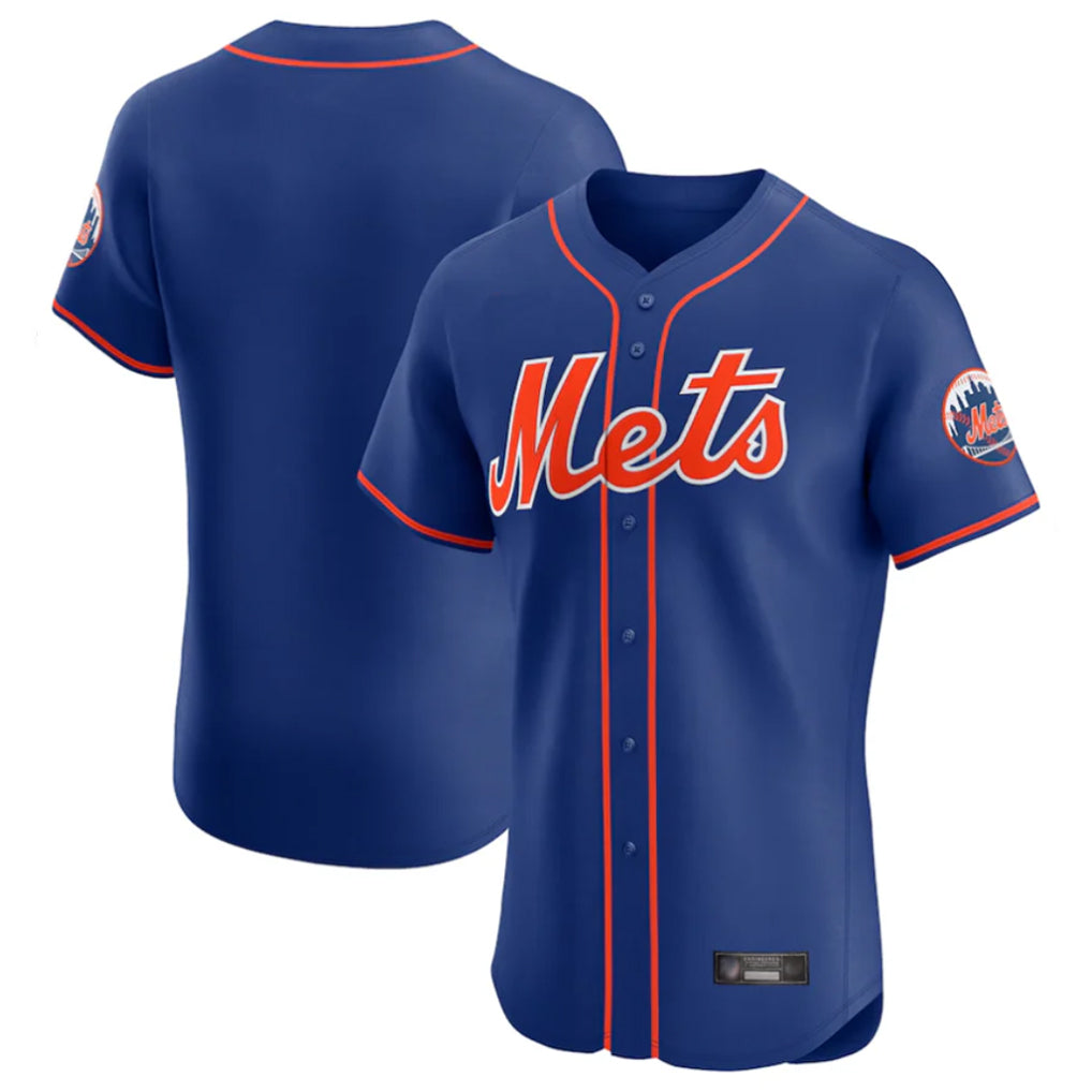 Ndoa NY.Mets Blank Player Royal Limited Elite Home Stitched Jerseys
