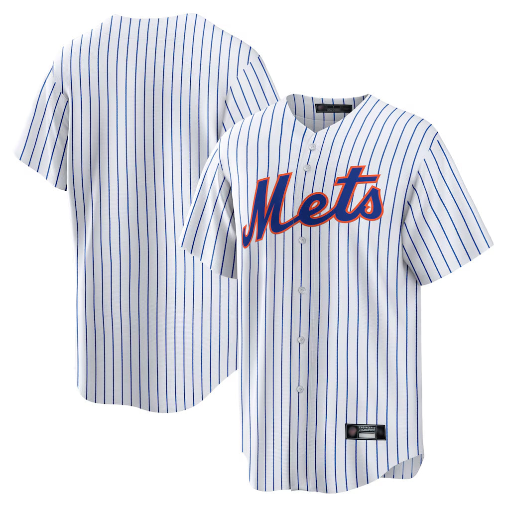 Ndoa NY.Mets Blank Player White Home Game Stitched Jerseys