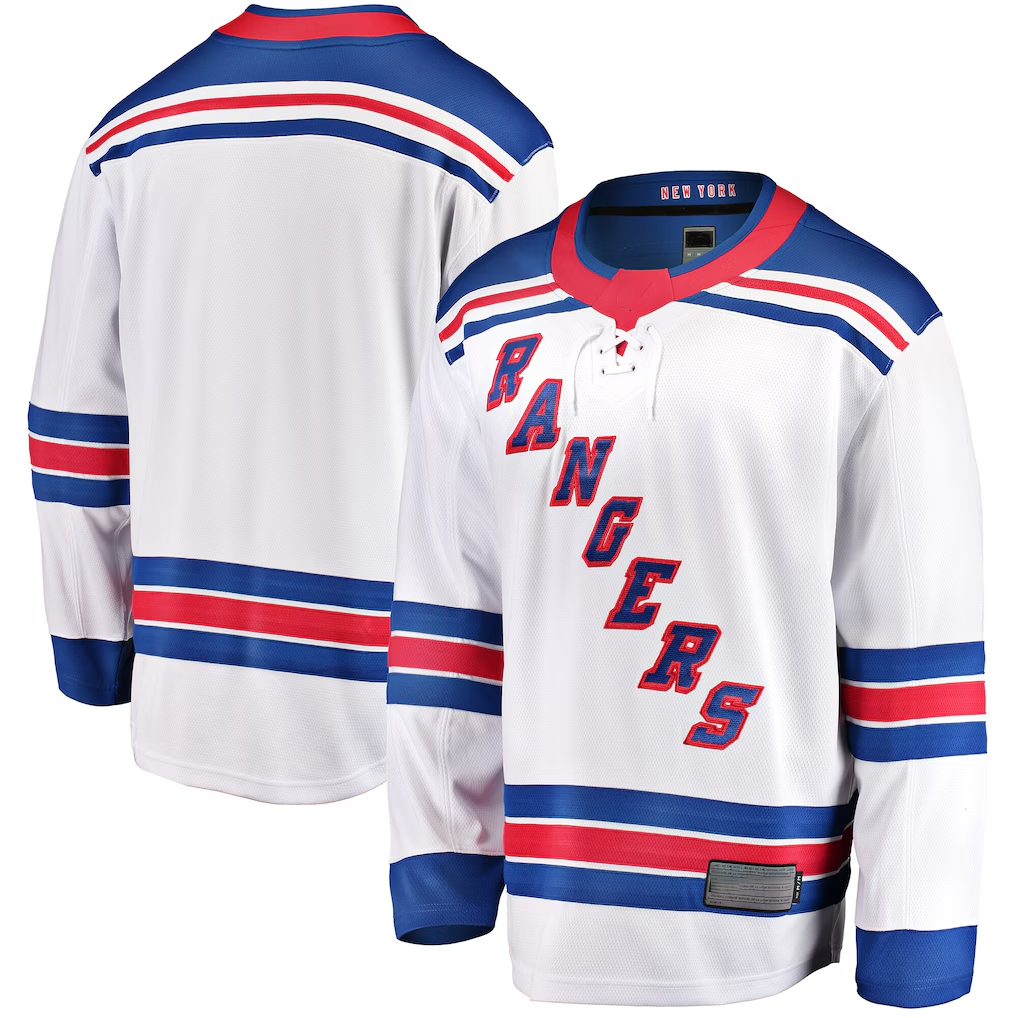 Ndoa NY.Rangers White Breakaway Jerseys