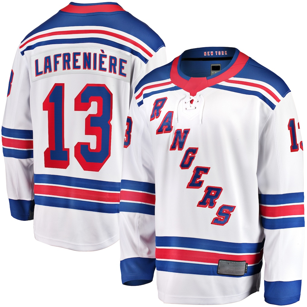 Ndoa NY.Rangers #13 Alexis Lafreniere White Breakaway Jerseys