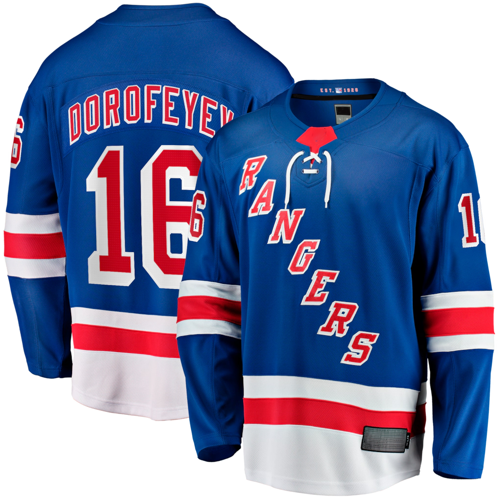 Ndoa NY.Rangers #16 Pavel Dorofeyev Blue Home Breakaway Jerseys