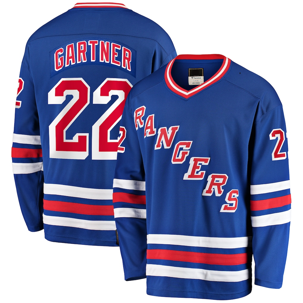 Ndoa NY.Rangers #22 Mike Gartner Blue Home Breakaway Jerseys