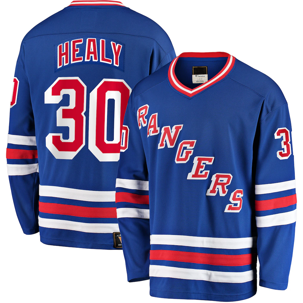 Ndoa NY.Rangers #30 Glenn Healy Blue Premier Breakaway Retired Player Jerseys