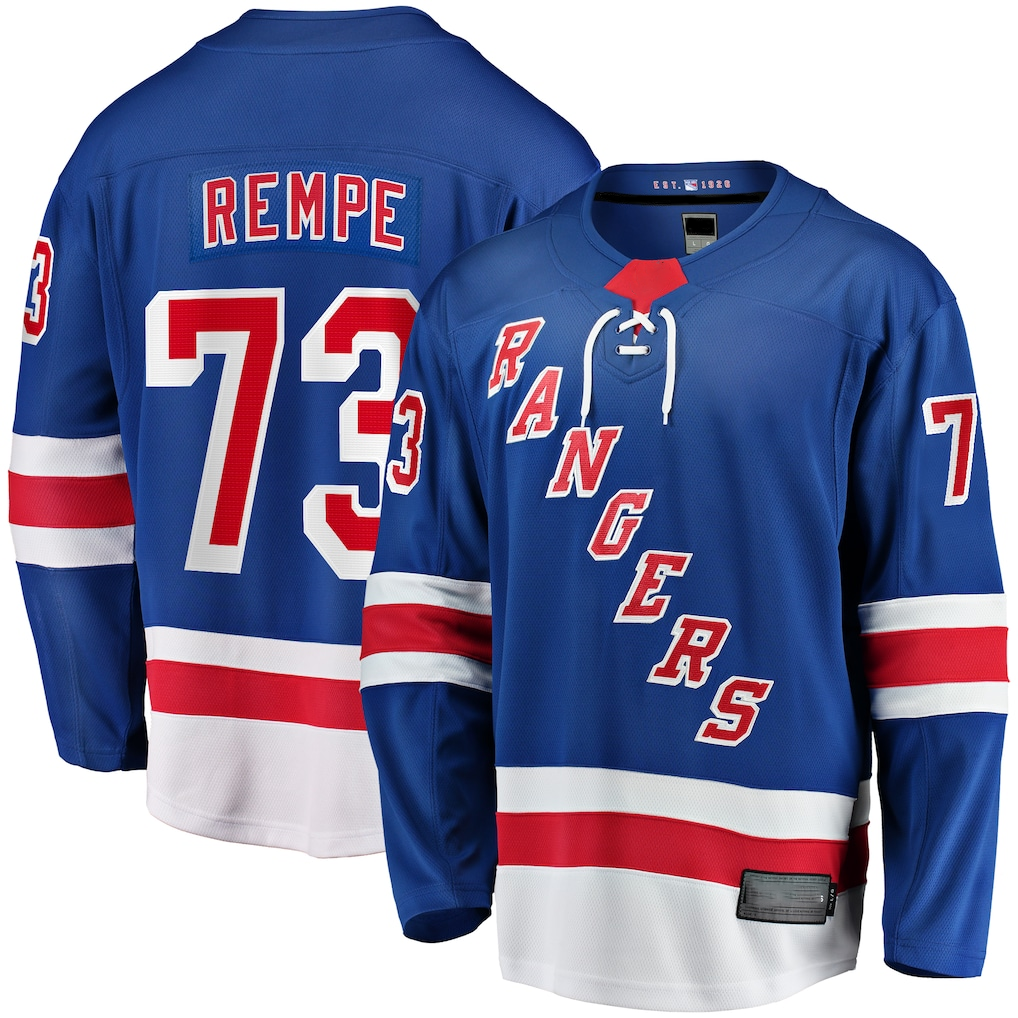 Ndoa NY.Rangers #73 Matt Rempe Blue Home Breakaway Jerseys