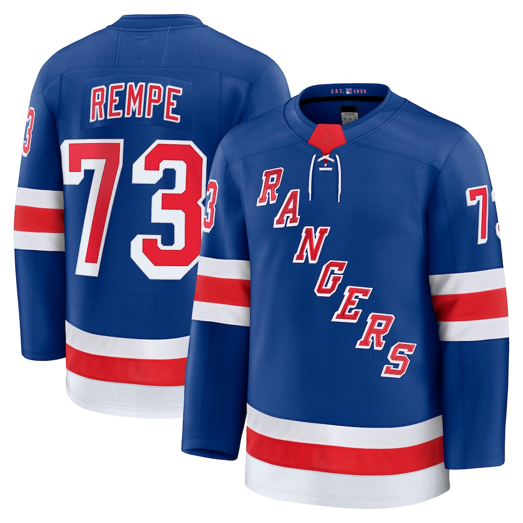 Ndoa NY.Rangers #73 Matt Rempe Blue Home Premium Jerseys