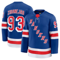 Ndoa NY.Rangers #93 Mika Zibanejad Blue Home Premium Jerseys