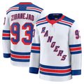Ndoa NY.Rangers #93 Mika Zibanejad White Away Premium Jerseys