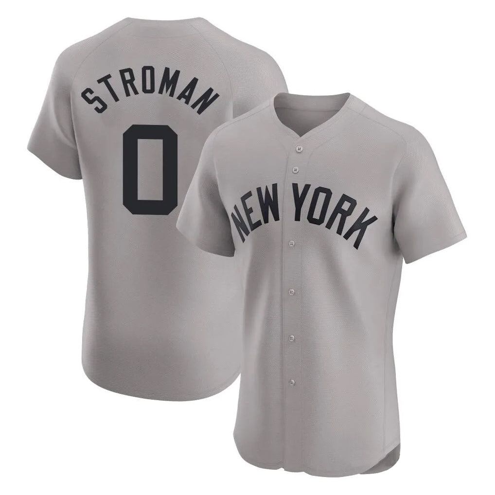 Ndoa NY.Yankees #0 Marcus Stroman Player Gray Limited Elite Home Stitched Jerseys