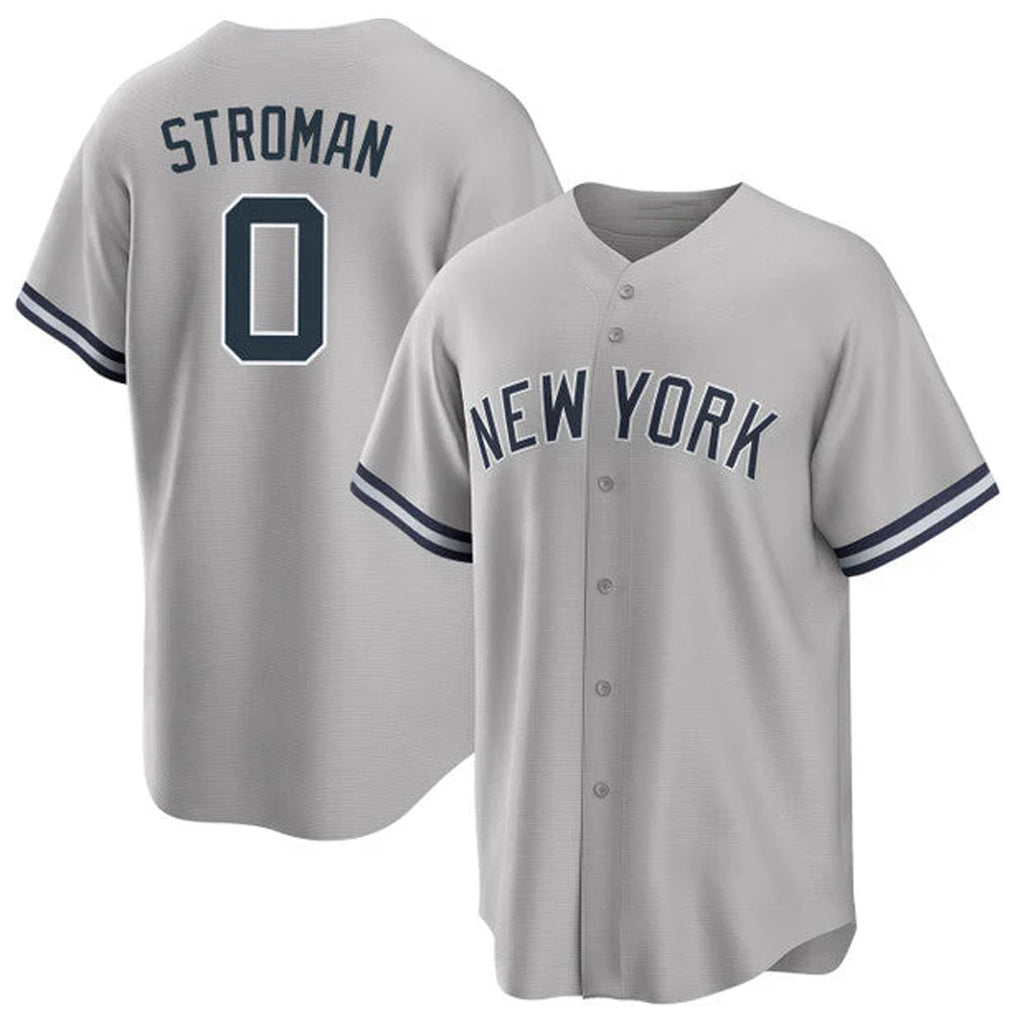 Ndoa NY.Yankees #0 Marcus Stroman Player Gray Road Game Stitched Jerseys