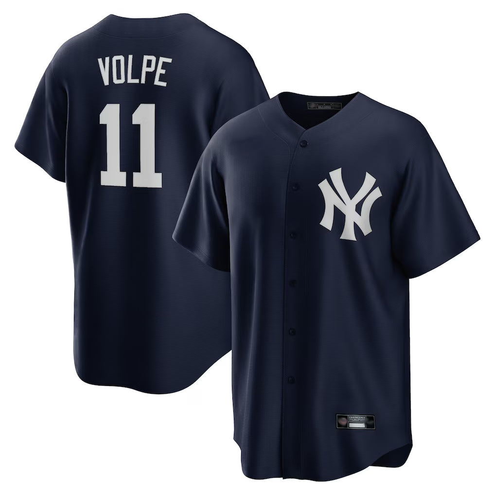 Ndoa NY.Yankees #11 Anthony Volpe Player Navy Game Stitched Jerseys