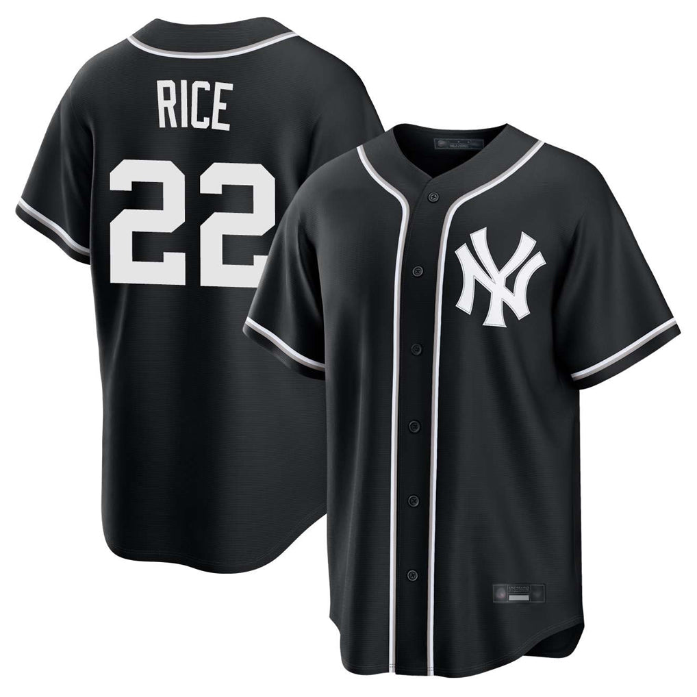 Ndoa NY.Yankees #22 Ben Rice Player Black Out Game Home Stitched Jerseys