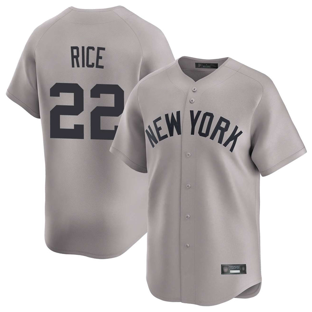 Ndoa NY.Yankees #22 Ben Rice Player Gray Limited Home Stitched Jerseys