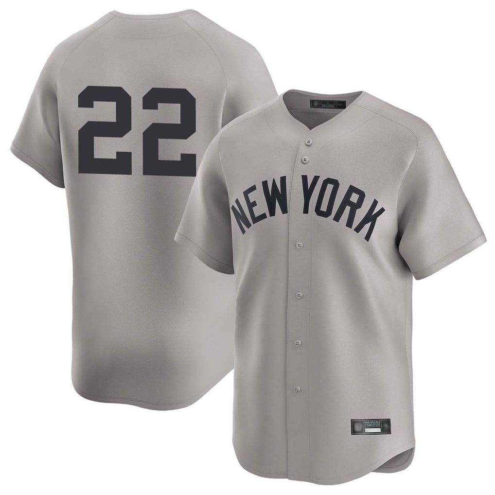 Ndoa NY.Yankees #22 Ben Rice Player Gray Limited Stitched Jerseys