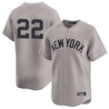 Ndoa NY.Yankees #22 Ben Rice Player Gray Limited Stitched Jerseys