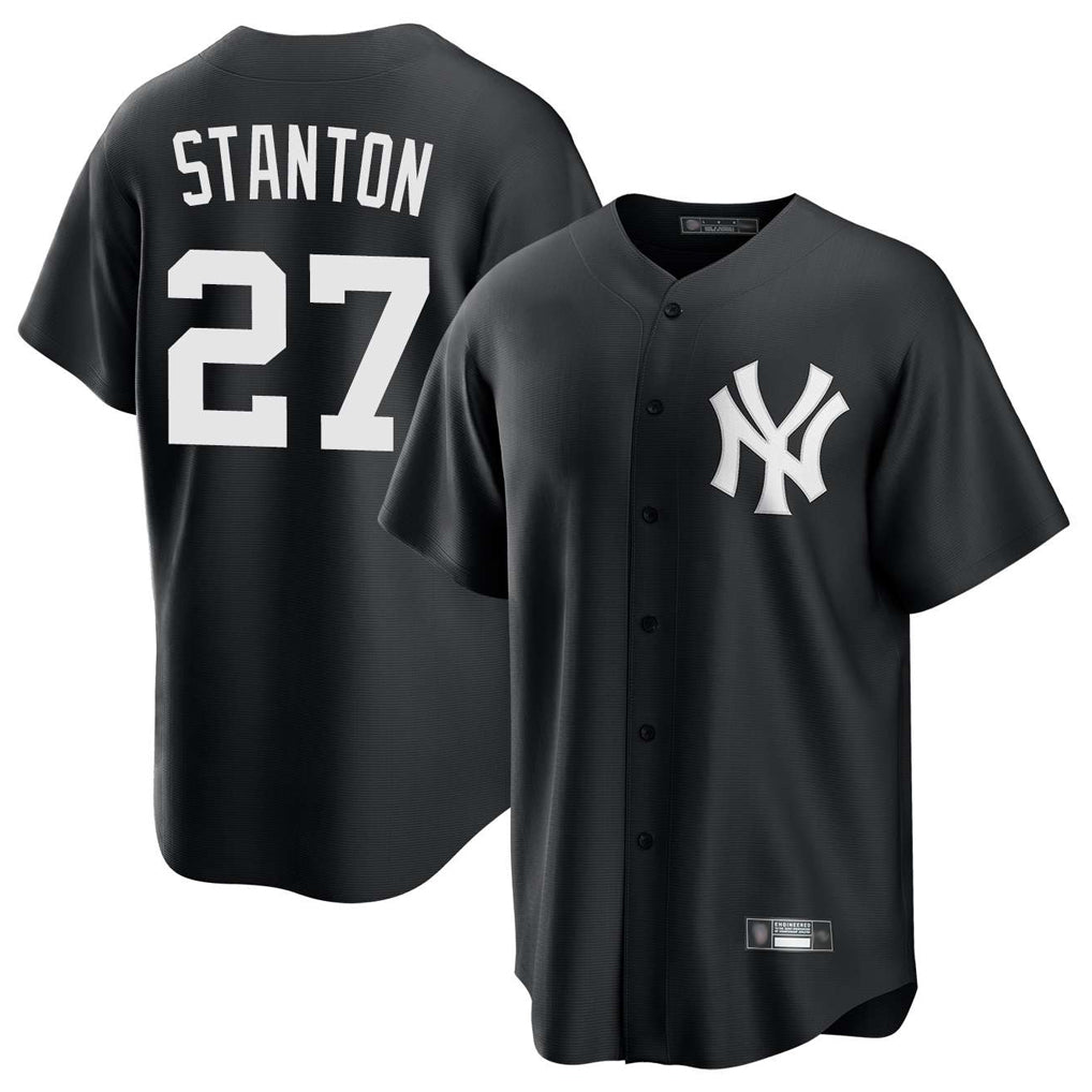 Ndoa NY.Yankees #27 Giancarlo Stanton Player Black Game Stitched Jerseys