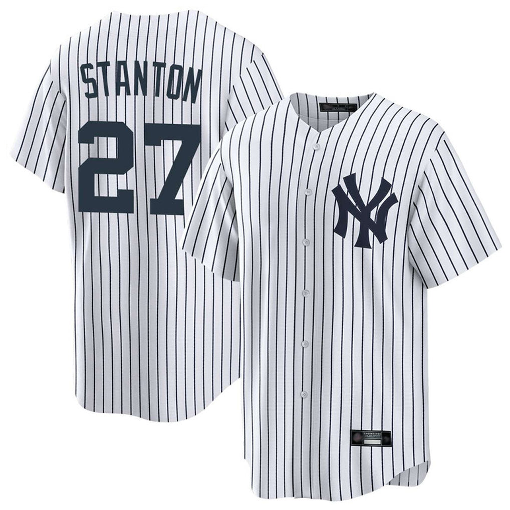 Ndoa NY.Yankees #27 Giancarlo Stanton Player White Game Home Stitched Jerseys