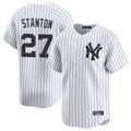 Ndoa NY.Yankees #27 Giancarlo Stanton Player White Limited Home Stitched Jerseys