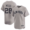 Ndoa NY.Yankees #28 Austin Wells Player Gray Limited Home Stitched Jerseys