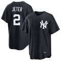 Ndoa NY.Yankees #2 Derek Jeter Player Navy Game Stitched Jerseys