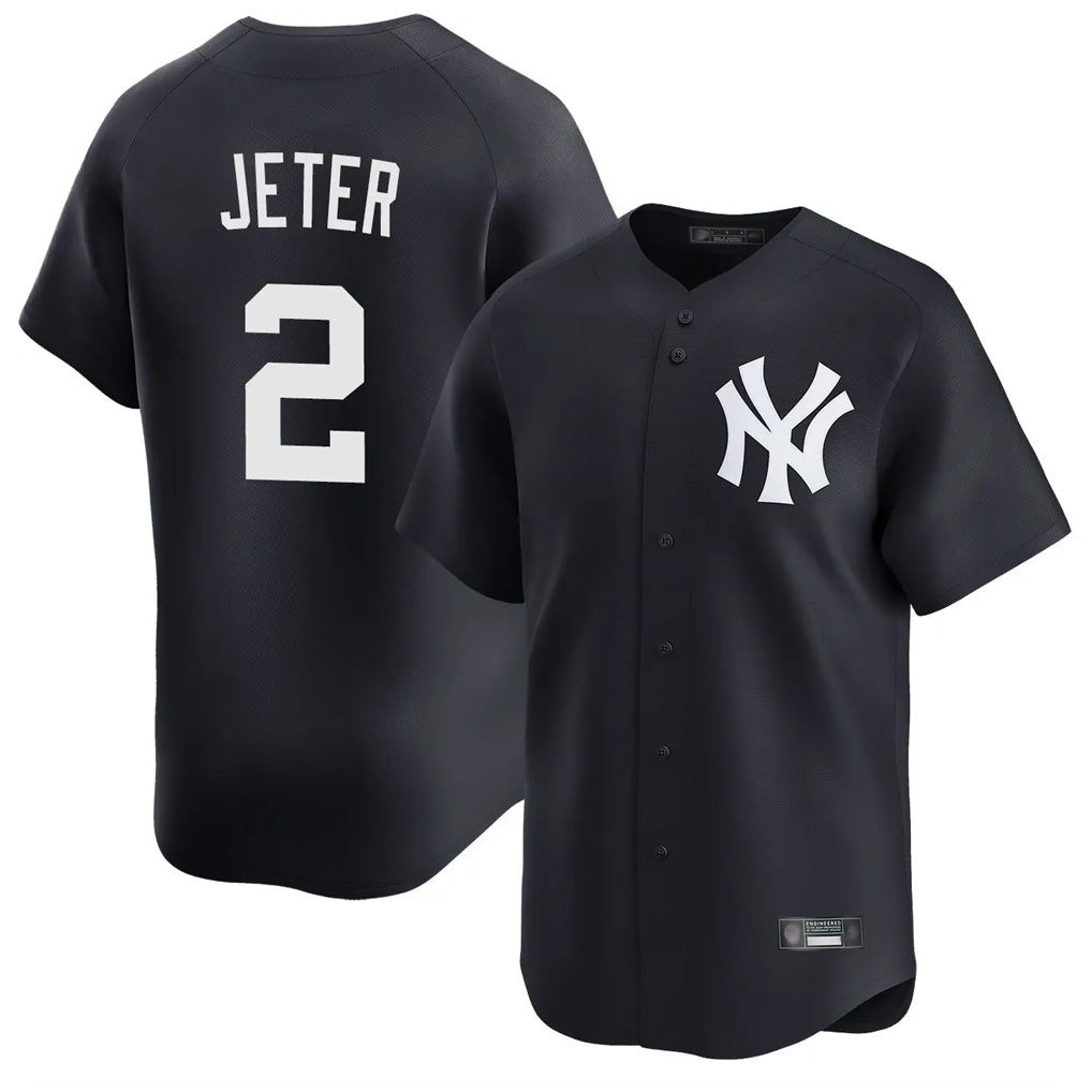 Ndoa NY.Yankees #2 Derek Jeter Player Navy Limited Home Stitched Jerseys