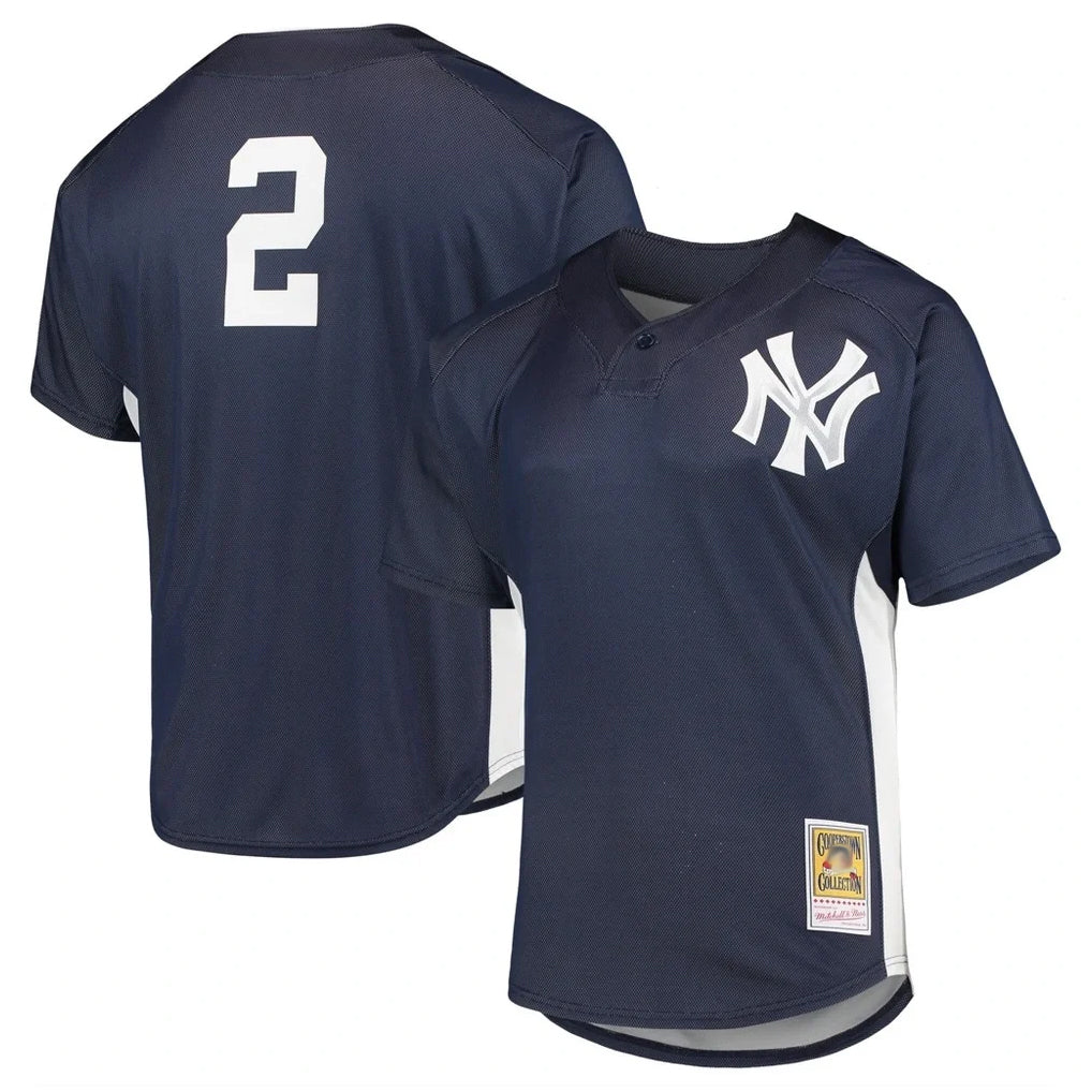 Ndoa NY.Yankees #2 Derek Jeter Player Navy Mitchell & Ness Limited Stitched Jerseys