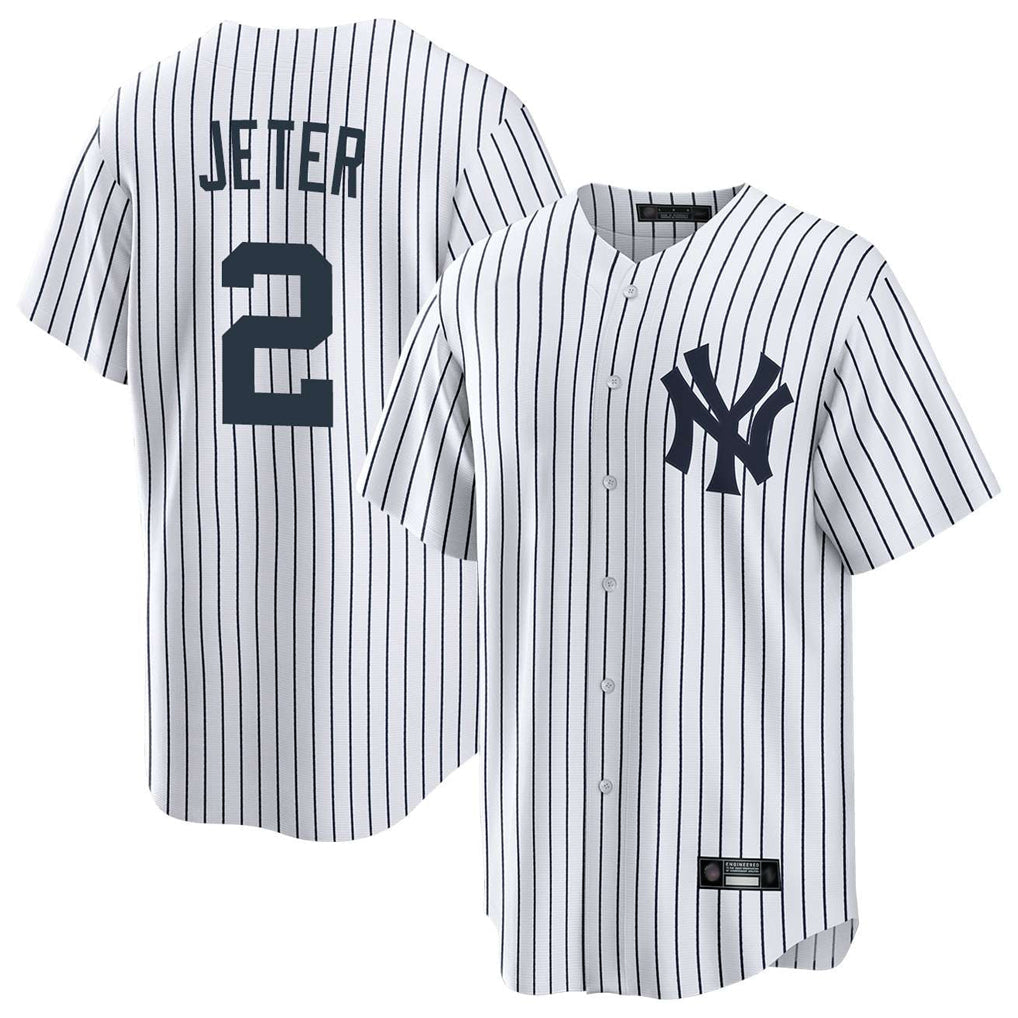 Ndoa NY.Yankees #2 Derek Jeter Player White Game Home Stitched Jerseys