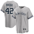 Ndoa NY.Yankees #42 Mariano Rivera Player Gray Road Game Stitched Jerseys