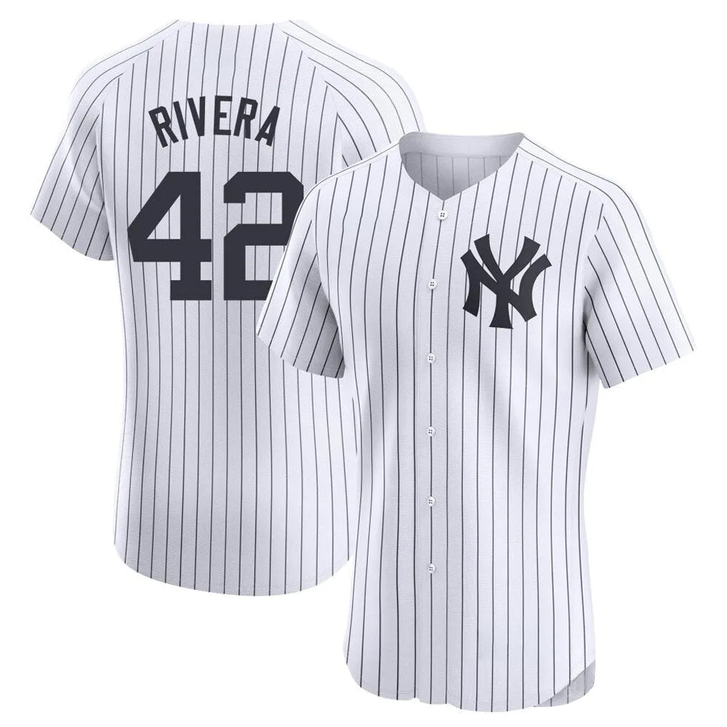 Ndoa NY.Yankees #42 Mariano Rivera Player White Limited Elite Home Stitched Jerseys