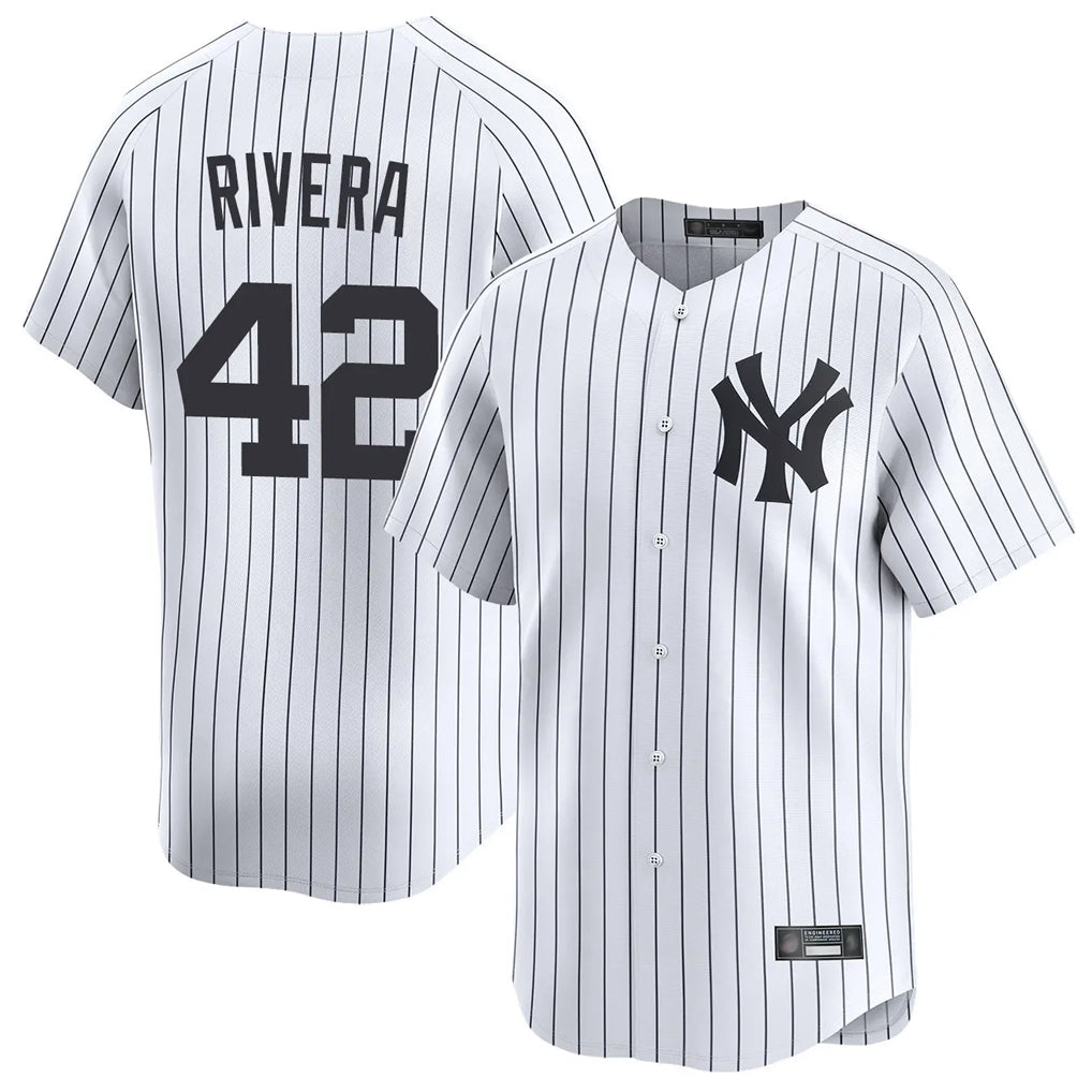 Ndoa NY.Yankees #42 Mariano Rivera Player White Limited Home Stitched Jerseys