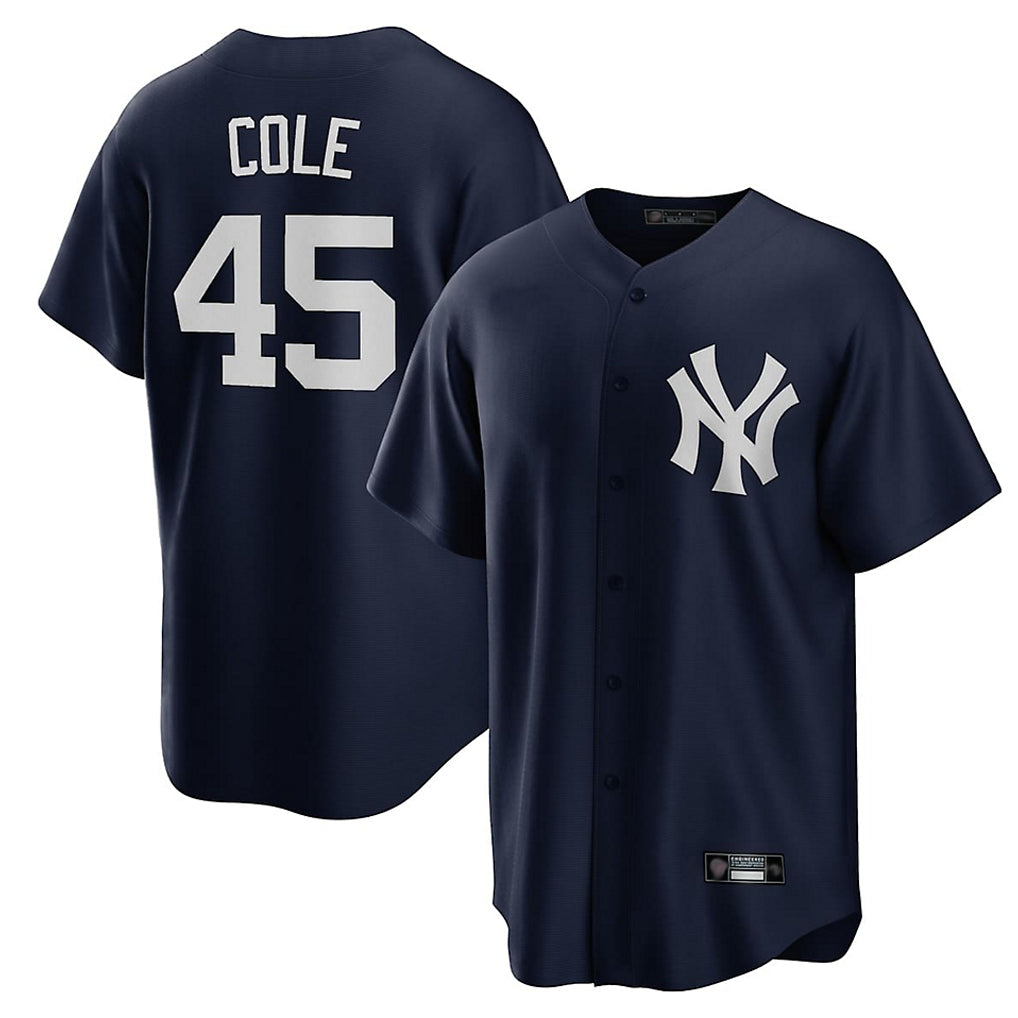 Ndoa NY.Yankees #45 Gerrit Cole Player Navy Game Home Stitched Jerseys