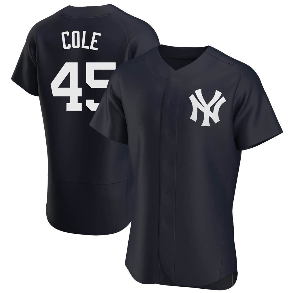 Ndoa NY.Yankees #45 Gerrit Cole Player Navy Limited Elite Home Stitched Jerseys