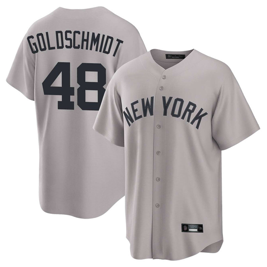 Ndoa NY.Yankees #48 Paul Goldschmidt Player Gray Game Home Stitched Jerseys
