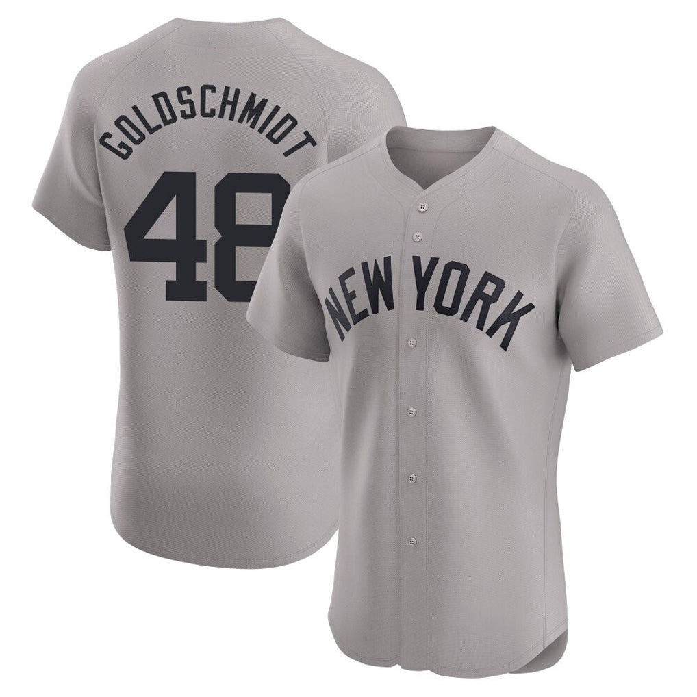 Ndoa NY.Yankees #48 Paul Goldschmidt Player Gray Limited Elite Home Stitched Jerseys