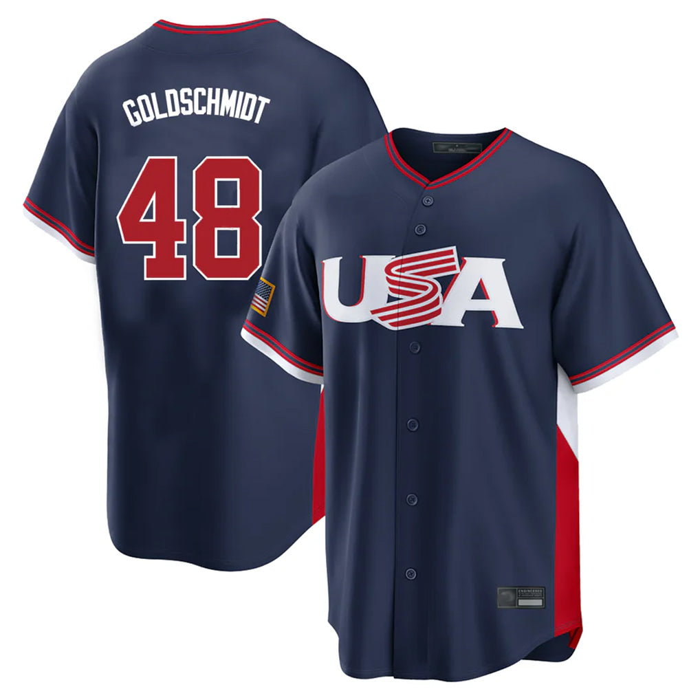 Ndoa NY.Yankees #48 Paul Goldschmidt Player Navy USA 2026 World Classic Limited Game Stitched Jerseys