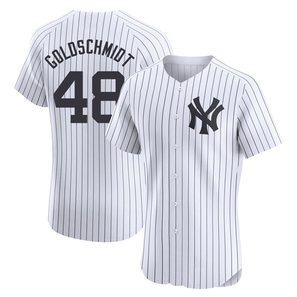 Ndoa NY.Yankees #48 Paul Goldschmidt Player White Limited Elite Home Stitched Jerseys