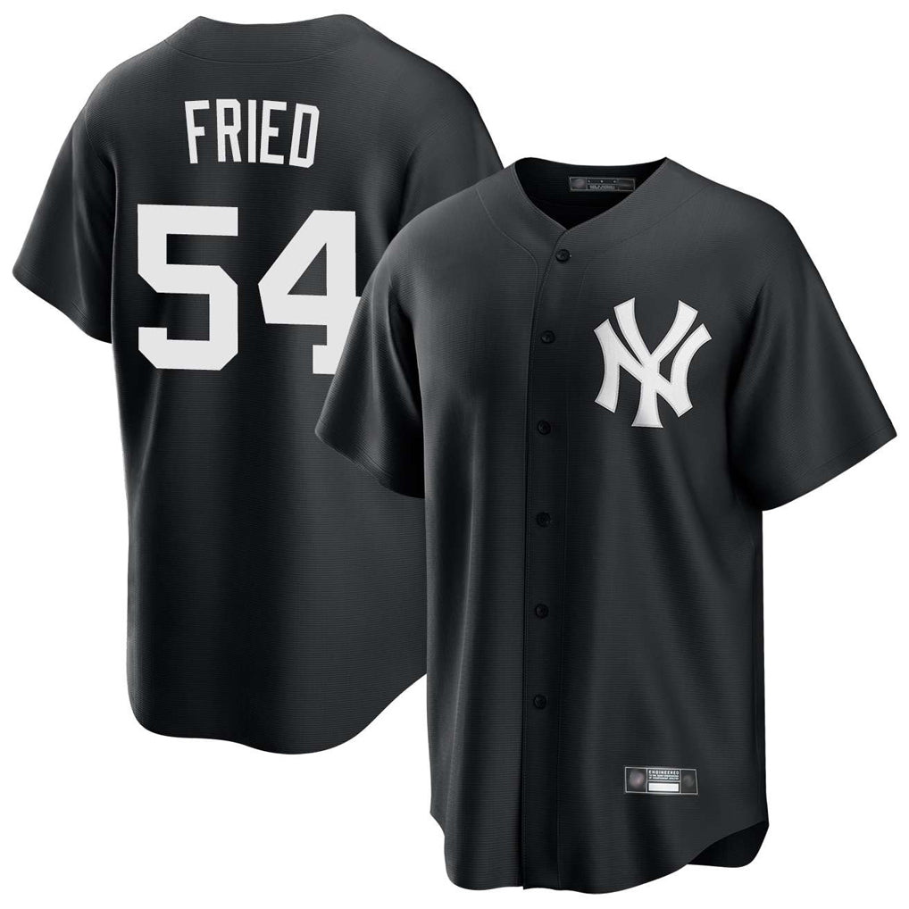 Ndoa NY.Yankees #54 Max Fried Player Black Game Stitched Jerseys