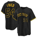 Ndoa NY.Yankees #54 Max Fried Player Black Snake Skin City Game Home Stitched Jerseys