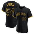 Ndoa NY.Yankees #54 Max Fried Player Black Snake Skin City Limited ELite Home Stitched Jerseys