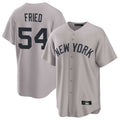 Ndoa NY.Yankees #54 Max Fried Player Gray Game Home Stitched Jerseys