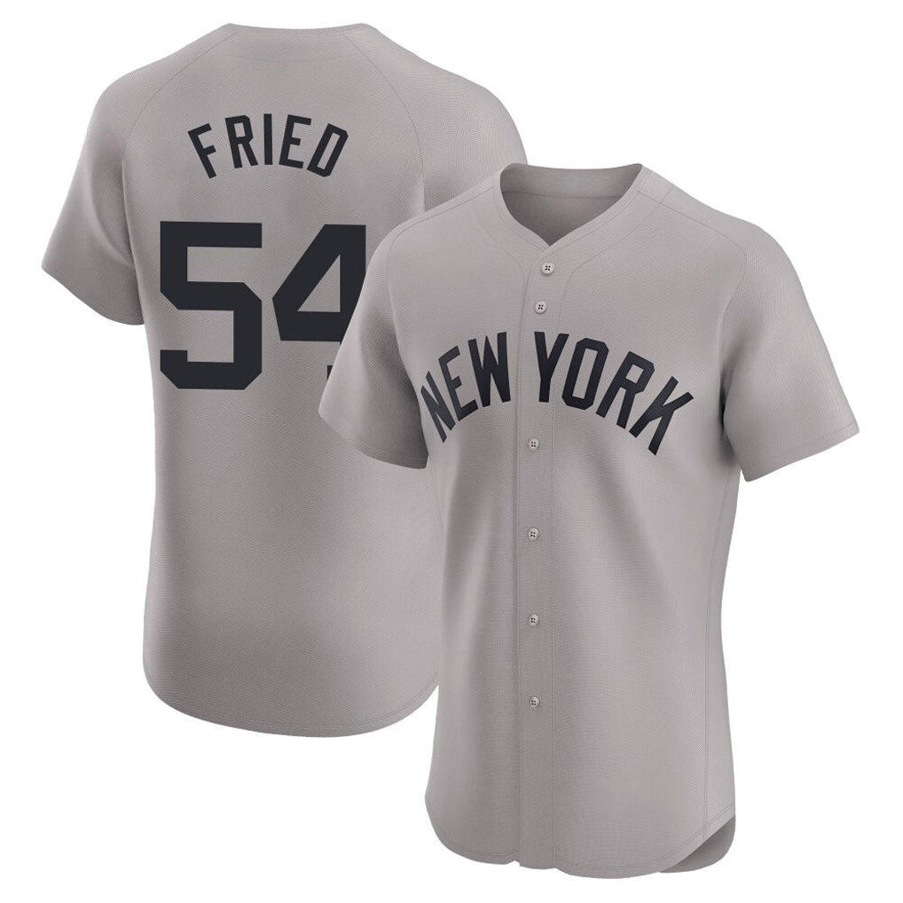 Ndoa NY.Yankees #54 Max Fried Player Gray Limited Elite Home Stitched Jerseys