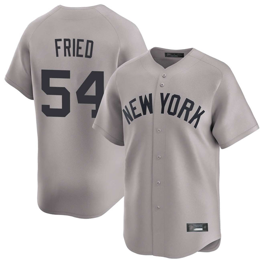 Ndoa NY.Yankees #54 Max Fried Player Gray Limited Home Stitched Jerseys