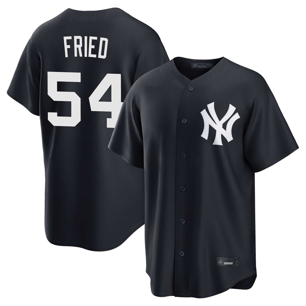 Ndoa NY.Yankees #54 Max Fried Player Navy Game Stitched Jerseys