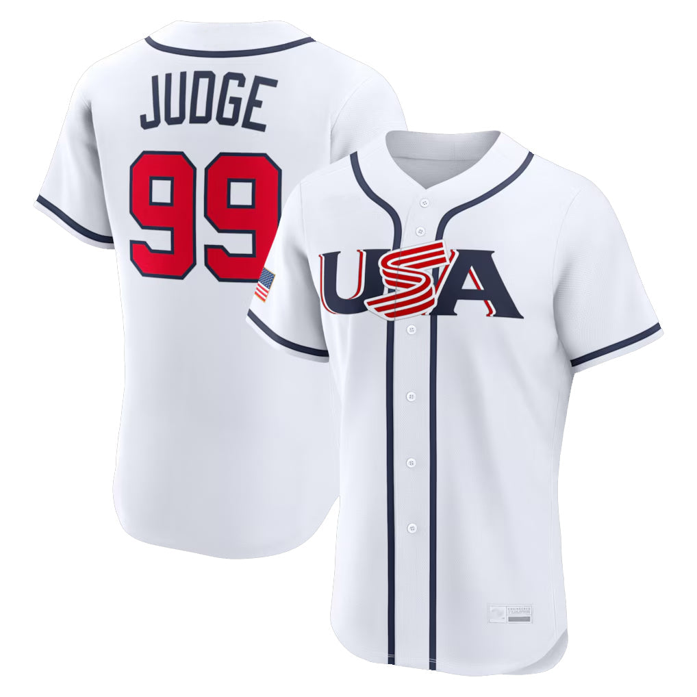Ndoa NY.Yankees #99 Aaron Judge Player White USA 2026 World Classic Home Limited Elite Stitched Jerseys