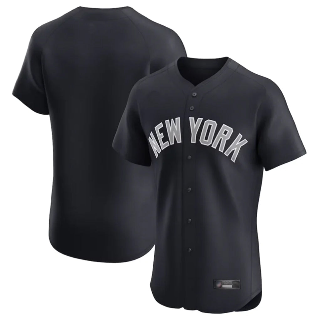 Ndoa NY.Yankees Blank Player Navy Home Replica Elite Stitched Jerseys