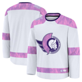 Ndoa O.Senators White 2024 Hockey Fights Cancer Practice Jerseys