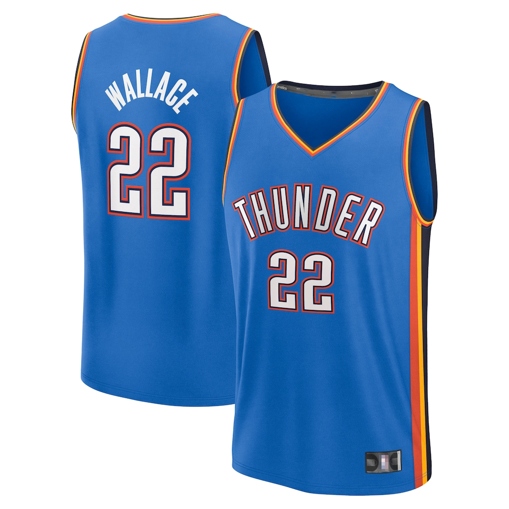 Ndoa OC.Thunder #22 Cason Wallace Blue Fast Break Replica Player Stitched Jerseys - Icon Edition