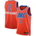Ndoa OC.Thunder #2 Shai Gilgeous-Alexander Orange Swingman Stitched Jerseys - Statement Edition